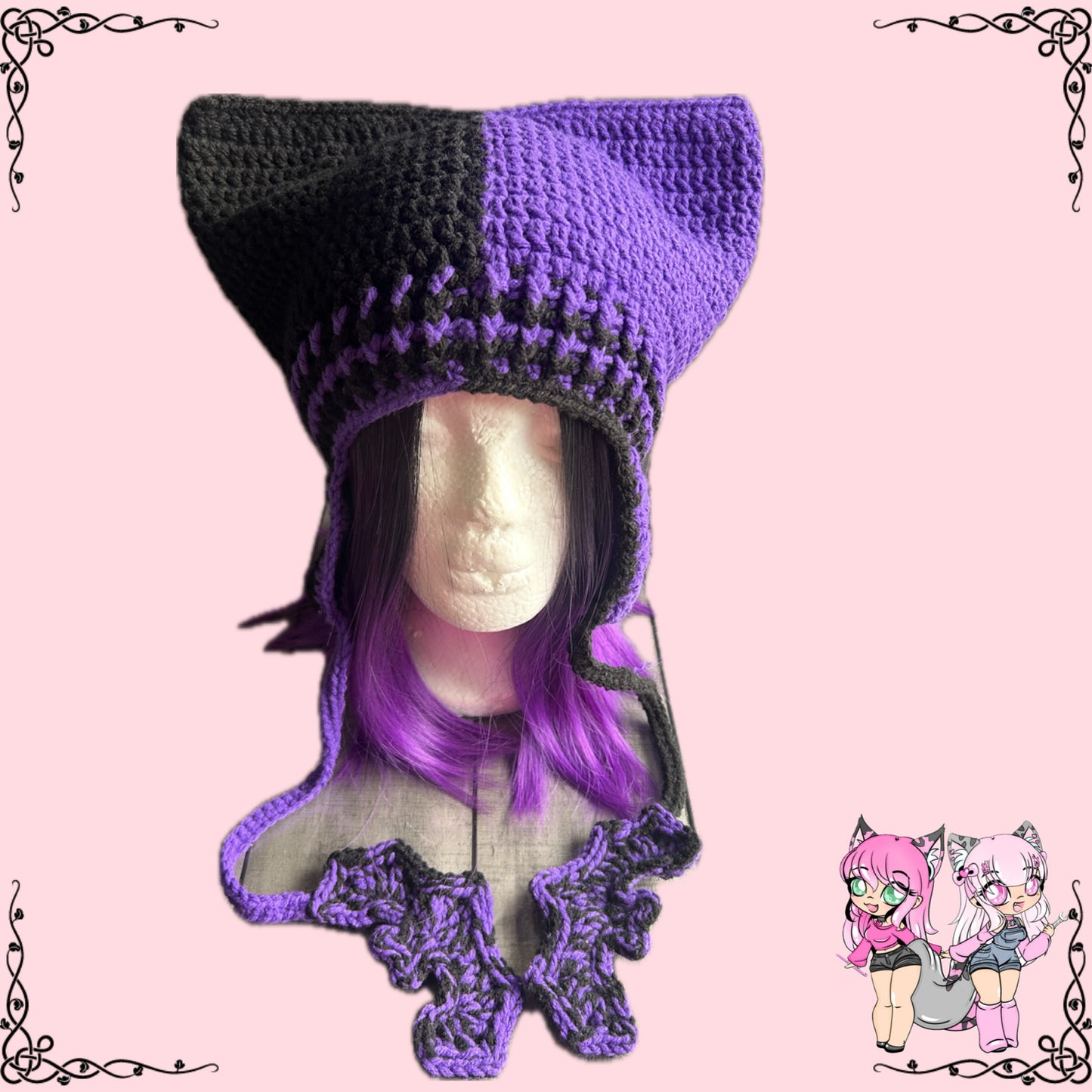 Bat kitty beanie