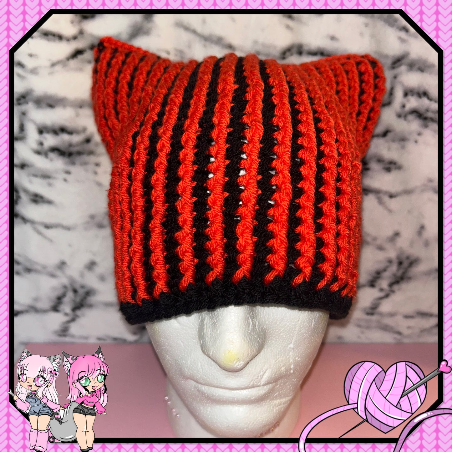 Halloween kitty beanie