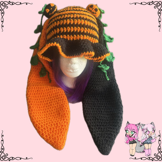 Pumpkin bunny bucket hat