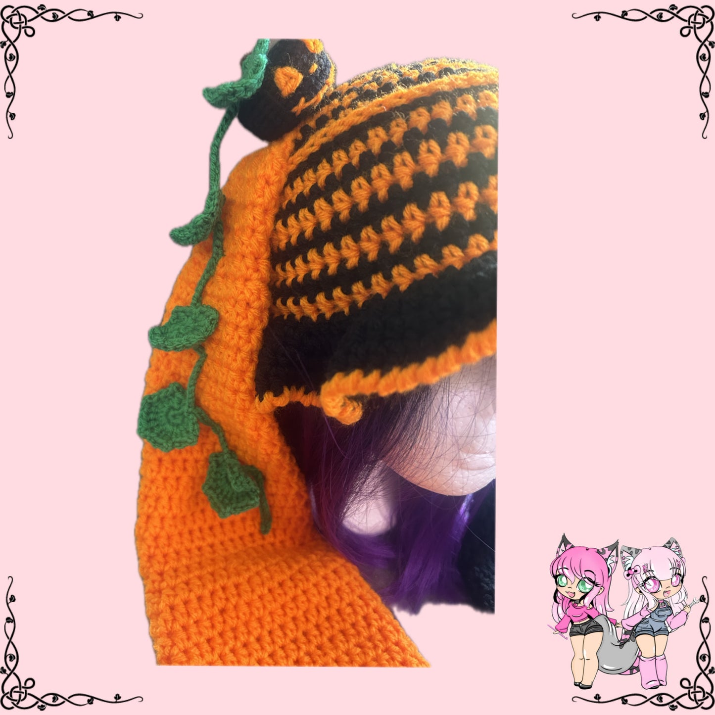Pumpkin bunny bucket hat