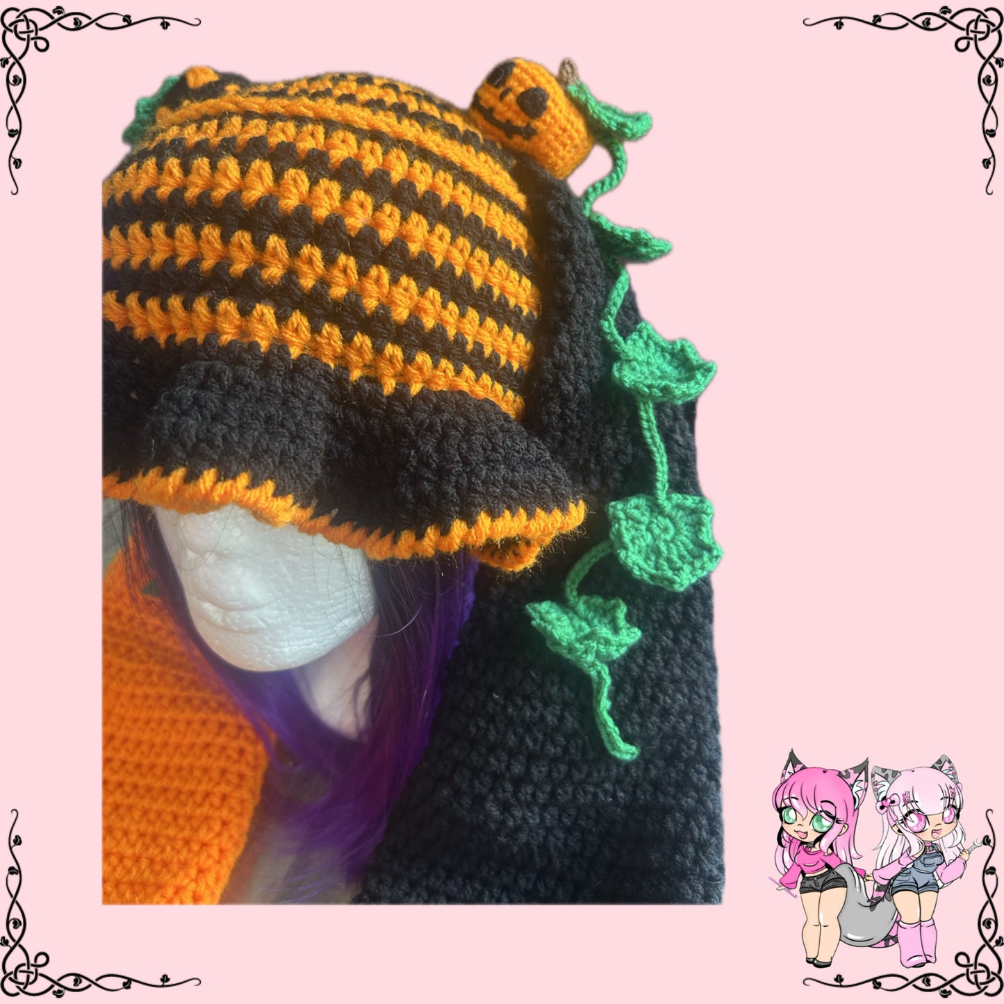 Pumpkin bunny bucket hat